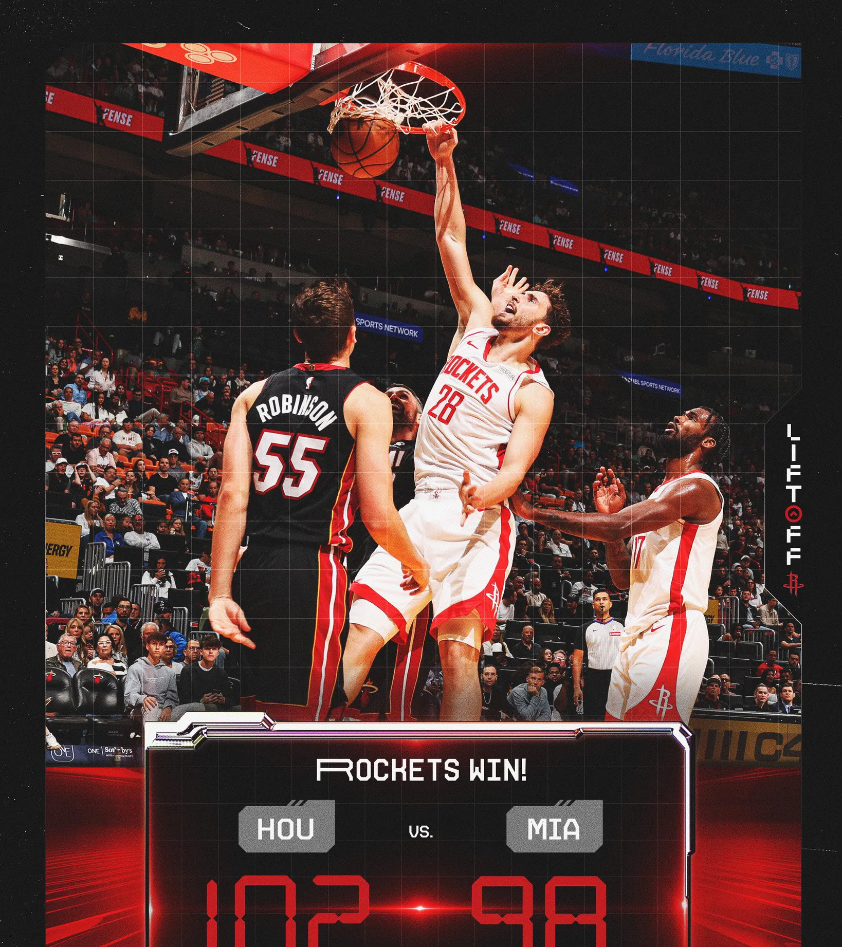 关于热火B队碾压火箭，瓦兰丘纳斯送出助攻的信息